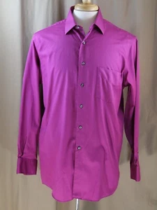 Van Heusen Regular Fit 15 ½ 32/33 Fuchsia Button Front Shirt - Picture 1 of 8