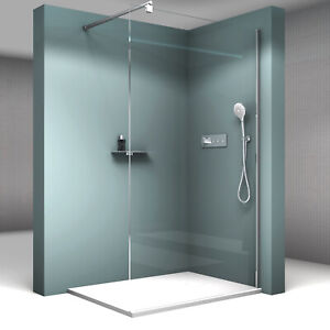  Walk In Dusche Duschwand Duschabtrennung Duschtrennwand Nano ESG Glas Klarglas