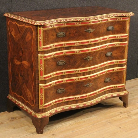 Genoese dresser antique style chest of drawers furniture commode 20th century Cover