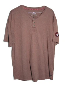 New Canada Weathergear Brown Men's Buttons Soft T-Shirt Sportswear Logo Size L - Picture 1 of 1