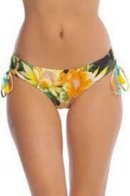 Lucky Brand 276195 Women's Side-tie Bikini Bottom, Multi/Tropical Sunrise, M - Image 1 of 3