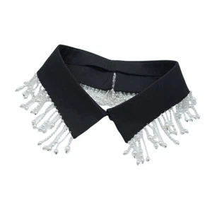 Lady Stylish Beads Tassels Fake Collar Neck Lapel Detachable Tops Choker Decor - Picture 1 of 7