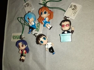 Neon Genesis Evangelion strap key chain figure set 5 Gendo Asuka Misato z120 - Picture 1 of 12