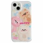 Cartoon Animal Bear IMD Colorful Phone Cover Case For iPhone 11 12 13 14 Pro Max