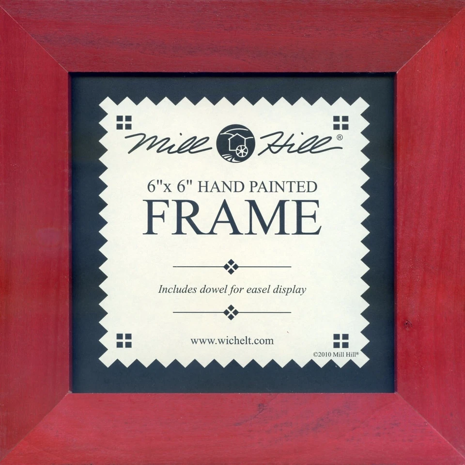 Holiday Red Solid Color Mill Hill 6 x 6 Wooden Frame GBFRM9 - Image 1 of 1