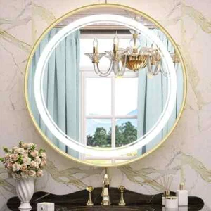 24 in. W x 24 in. H Round Dimmable LED Bathroom Vanity Mirror w/Lights Anti-Fog - Picture 1 of 10