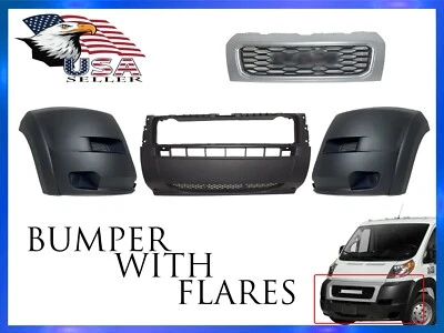 Cubiertas de rejilla de parachoques delantero para Ram Promaster 2019-2022 llamaradas laterales camioneta local Foto 1 de 4