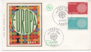 FRANCE 1970.F.D.C. SOIE. EUROPA. C.E.P.T..OBLITERATION:LE 2/5/70 PARIS - Imagen 1 de 1