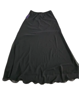 Metaphor Black Polyester Elastic Waist Aline Skirt Womens Med NWTs - Picture 1 of 3