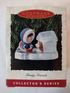 Hallmark Frosty Friends Keepsake Ornament #14 Dog & Doghouse 1993   - Picture 1 of 8