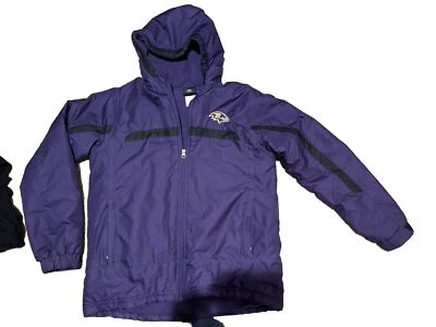 Chaqueta Forrada de Vellón Vintage Youth Ravens Grande 14/16 Púrpura, Con Capucha Damas Xs Foto 1 de 4