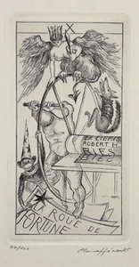 CLAIRE HENAULT: Exlibris for Robert H. Ries; in Passepartout - Imagen 1 de 2