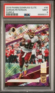 2019 Donruss Elite Adrian Peterson Purple Card /99 Psa 9!!! - Picture 1 of 2