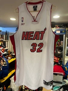 Miami Heat Shaquille O’Neal 2-XL White Reebok Jersey Pre-Owned - Picture 1 of 11