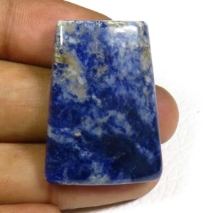 Cabochon sodalite blu naturale 32x23 mm 36 cts pietra preziosa sodalite fantasia fai da te SL-110 - Foto 1 di 9