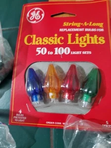 GE Replacement Bulbs Classic Christmas Lights 5 Volts Multicolor x2 Plus Various - Picture 1 of 7