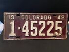 1942 colorado license plate