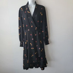 Cabi Divine Dress wrap Black multi pattern 4391 size M - Picture 1 of 8