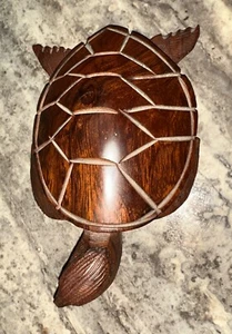 Wood Turtle Figurine - Picture 1 of 5