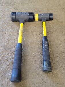 2 Nupla Soft Face Dead Blow Hammer Mallet Rubber 2.2 lbs 16 ozs
