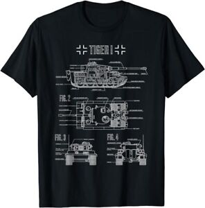 T-shirt allemand Tank Tiger I Engineering NEUF LIMITÉ Seconde Guerre mondiale taille S-5XL