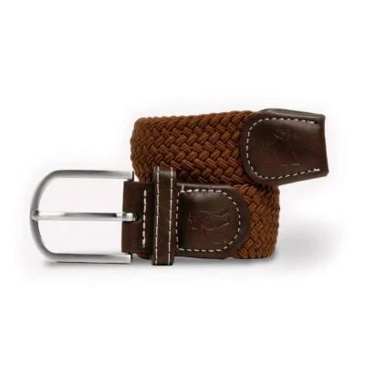 Swole Panda Unisex Elasticised Recycled Woven Adjustable Belt Medium - Brown