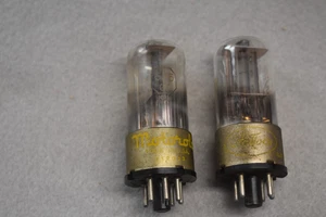 6J5GT Sylvania Rebrand Audio Receiver Endstufe Vakuumröhren getestet Paar - Bild 1 von 7