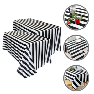 2pcs Rectangular Resistant Washable Table Mat Party Tablecloth Mat Table Cloth - Picture 1 of 12