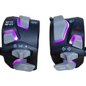 22mm Motorrad Lenker Schalter Taste mit LED Elektrische Fahrrad ATV Schalter - Bild 1 von 24