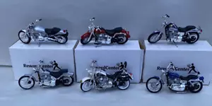 6 X Harley-Davidson Motorcycle Set  1/18 Diecast By Maisto Made in 2004 - Picture 1 of 18