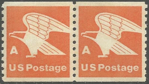 Scott 1743, the 1978 Eagle & A Issue (15¢) - Coil Pair - Mint, Never Hinged - Picture 1 of 1