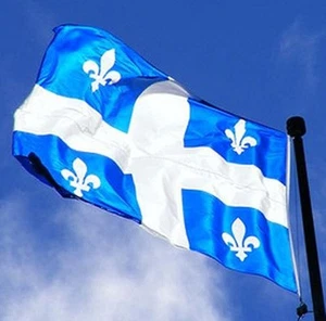 QUEBEC KANADA FLAGGE NEU 3x5 Fuß KANADISCH Top Qualität USA Verkäufer - Bild 1 von 3