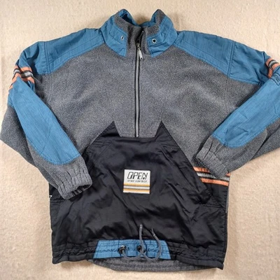 Move Equipment 90s Vintage Colorblock Mixed Media Fleece Colorblock Anorak 48 - Image 1 of 4