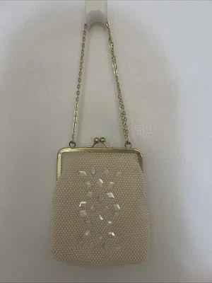 Винтажная сумка изобразительного искусства Co. искусственного жемчуга бисером вечерняя сумка сумочка золотистый цепочка  - Изображение 1 из 4