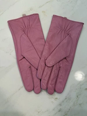 Vintage Pink Leather Gloves Women’s Size M/L | Leather | Brand New Never Worn - Image 1 of 4