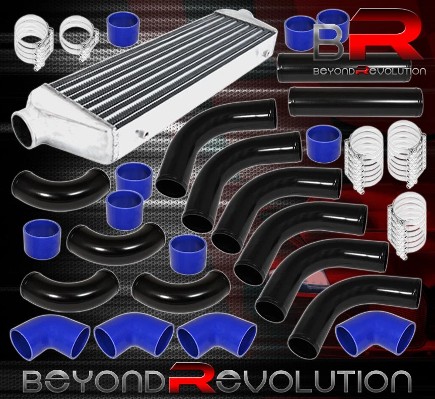 27.5" X 2.7" X 7" Aluminum Intercooler+2.5"Diy Polished Piping Kit+Coupler - Изображение 1 из 1