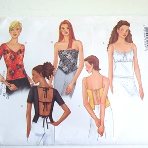 Camisa Top Vintage 2000 Butterick Costura Patrón 6596 Escasa 12-14-16 Sin Cortar - Imagen 1 de 3