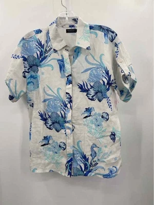 Pre-Owned Vineyard Vines White Size XS Floral Button Down - Image 1 of 3
