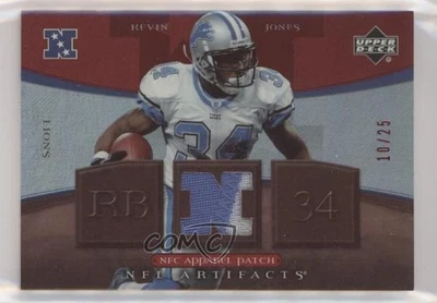 2007 Upper Deck Artifacts NFC Apparel Red Patch /25 Kevin Jones #NFC-KJ Patch - Image 1 of 2