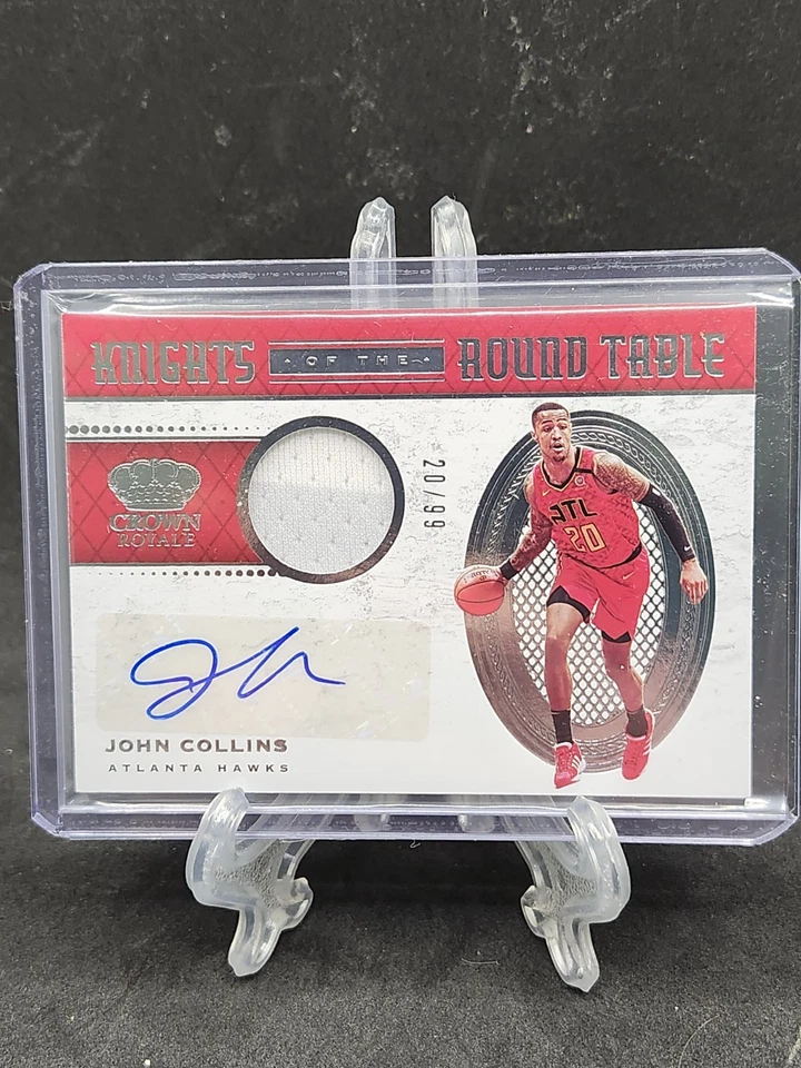2020-21 Panini Crown Royale Knights Roundtable John Collins Patch Auto /99!... - Image 1 of 2