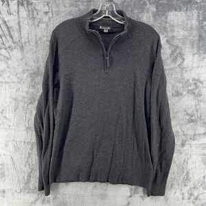 Smartwool Sparwood Sweater Men’s M Merino Wool Blend 1/2 Zip Dark Gray - Picture 1 of 16