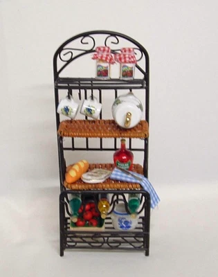 Küchenregal 1:12 ✿ bestückt mit Miniaturen von Reutter ✿ Puppenhaus/Puppenstube - Bild 1 von 4