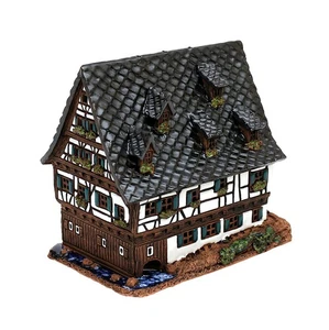 Keramik Lichterhaus Fachwerkhaus Teelichthaus Duftölhaus Schiefes Haus in Ulm - Bild 1 von 5