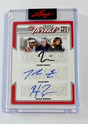 2022 Pro Set Naomi Osaka Julie Ertz Hailie Deegan Triple Threat Auto Foto 1 de 2