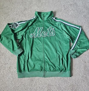 New York Mets grüne Jacke mit Reißverschluss Marke STITCHES Größe 2XL Sportswear Streetwear  - Bild 1 von 9
