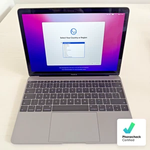 Apple MacBook 12" (2017) M3 | 256GB SSD | 8GB RAM | klasa B | gwiezdna szarość - Zdjęcie 1 z 14