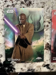 2025 Topps Chrome Star Wars Prism Refractor Insert Card Mace Windu #85 - Bild 1 von 1