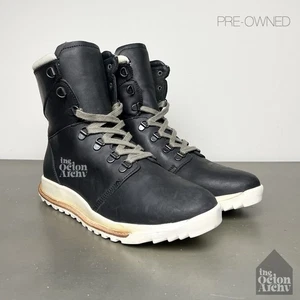Stivali neri taglia 8 Rick Owens x cappuccio stringati Dirt Grafton 161002 usati - Foto 1 di 10