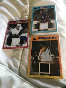 Bill Guerin/Esposito/Forsberg 2021 Pro Set GAME USED Jersey patch cards - Picture 1 of 1