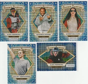 2025 UPPER DECK GOODWIN CHAMPIONS BLUE CHEKCERS LOT x5 BALCAEN HERNANDEZ /249 - Foto 1 di 1